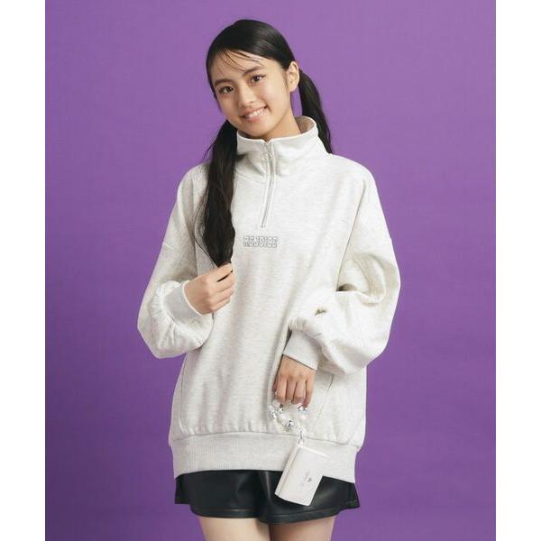 PINK-latte / ピンク ラテ シャギー衿ジッププルオーバー