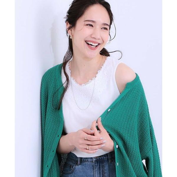 SHOO・LA・RUE / シューラルー 【S-LL】レースで魅せる 綿混タンクトップ