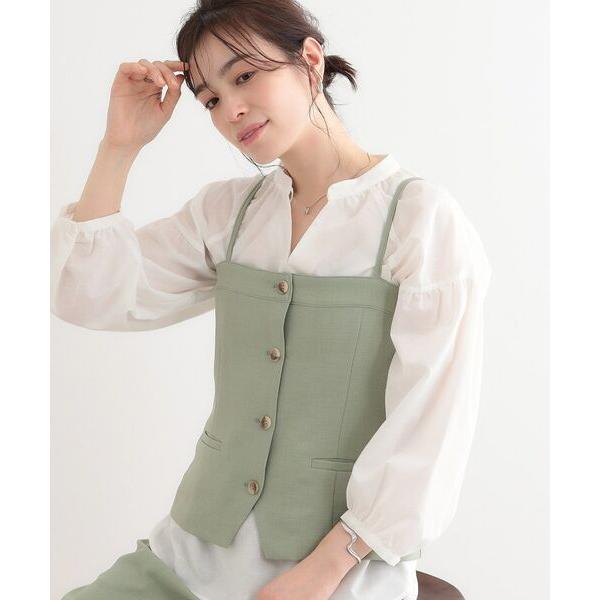 SHOO・LA・RUE / シューラルー 【セットアップ可】コーデが華やぐ 大人の麻調キャミビスチェ