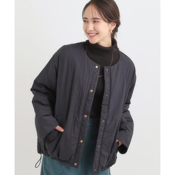 SHOO・LA・RUE / シューラルー 【洗濯機可/撥水/リバーシブル】 ノーカラー中綿ブルゾン