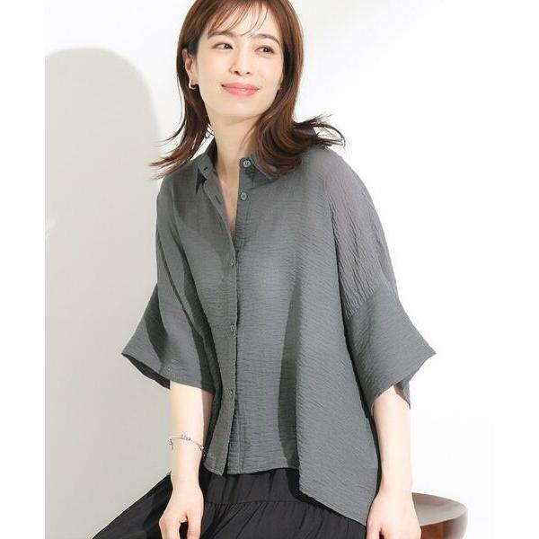 SHOO・LA・RUE / シューラルー ゆるっと感がこなれ見え ワッシャーシアー半袖シャツ