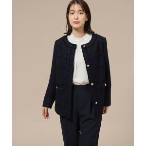 SHOO・LA・RUE ジャケット ノーカラージャケット ノーカラー 金