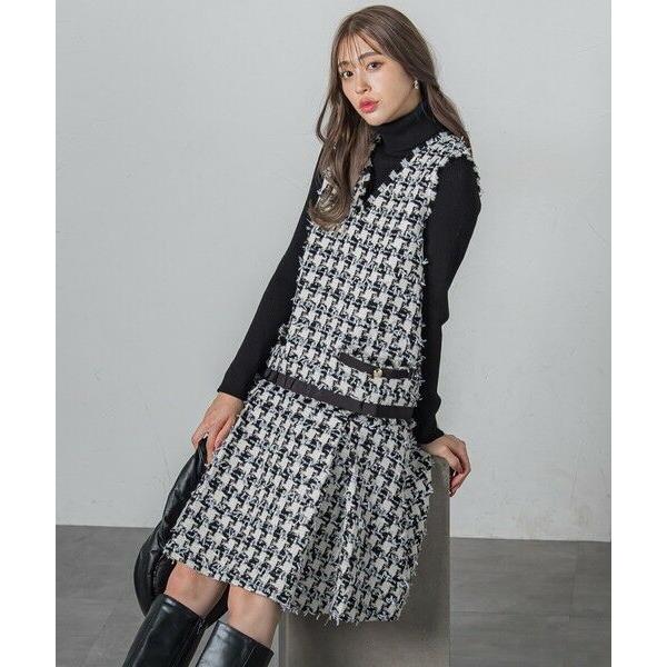 QUEENS COURT / クイーンズコート 千鳥ツイードジャンスカ