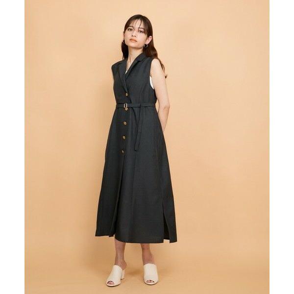 QUEENS COURT / クイーンズコート リネンライクシャンブレージレワンピース≪手洗い可能≫