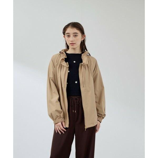 QUEENS COURT / クイーンズコート 2WAYサーブルクロスフリルネックブルゾン