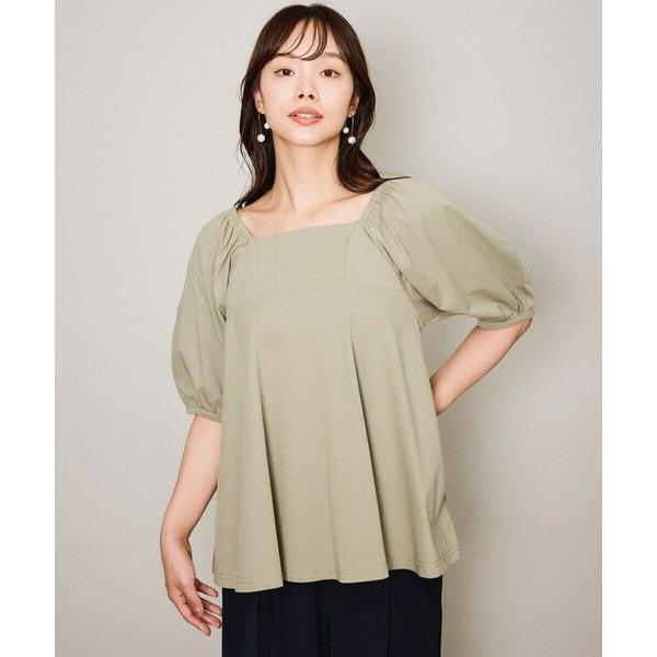 QUEENS COURT / クイーンズコート クリアテンジクパフペプラムプルオーバー≪洗濯機で洗え...