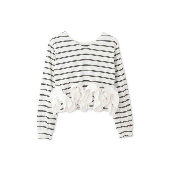 QUEENS COURT / クイーンズコート ラッフルヘムクロプトプルオーバー≪洗濯機で洗える≫