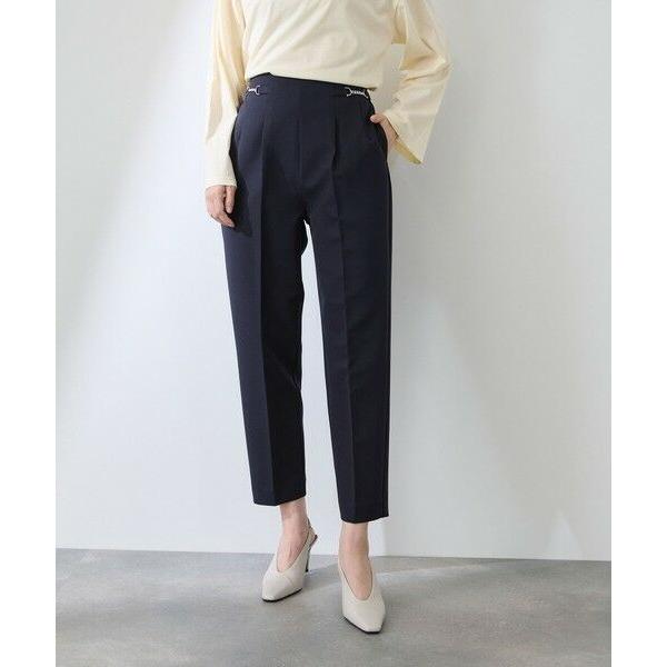 QUEENS COURT / クイーンズコート ダブルクロスストレッチビットテーパードパンツ