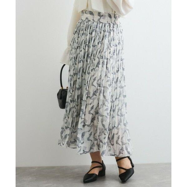 QUEENS COURT / クイーンズコート ラメストライププリーツスカート≪手洗い可能≫