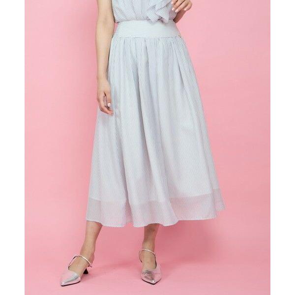 QUEENS COURT / クイーンズコート シアーストライプスカート≪セットアップ対応/手洗い可...