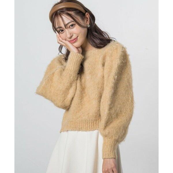 QUEENS COURT / クイーンズコート ショルダーパフシャギーニット