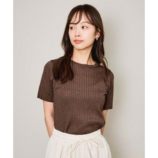 QUEENS COURT / クイーンズコート ブライトワイドリブニット≪手洗い可能≫