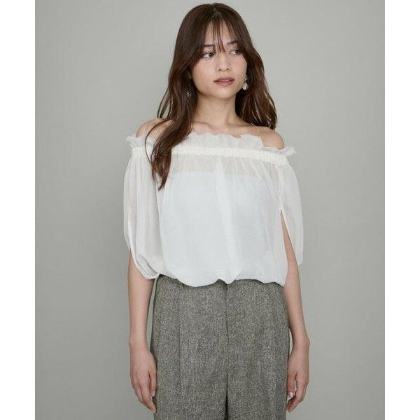 QUEENS COURT / クイーンズコート マルチWAYクールメッシュギャザートップス≪手洗い可...