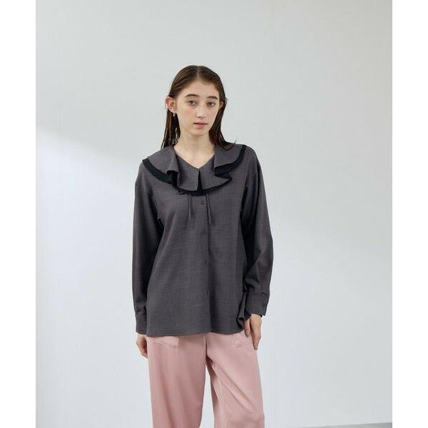 QUEENS COURT / クイーンズコート ナチュラルストレッチフレアカラーブラウス≪手洗い可能...