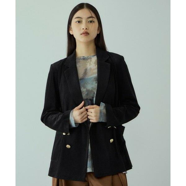 VICKY / ビッキー シアーベロアダブルテーラージャケット