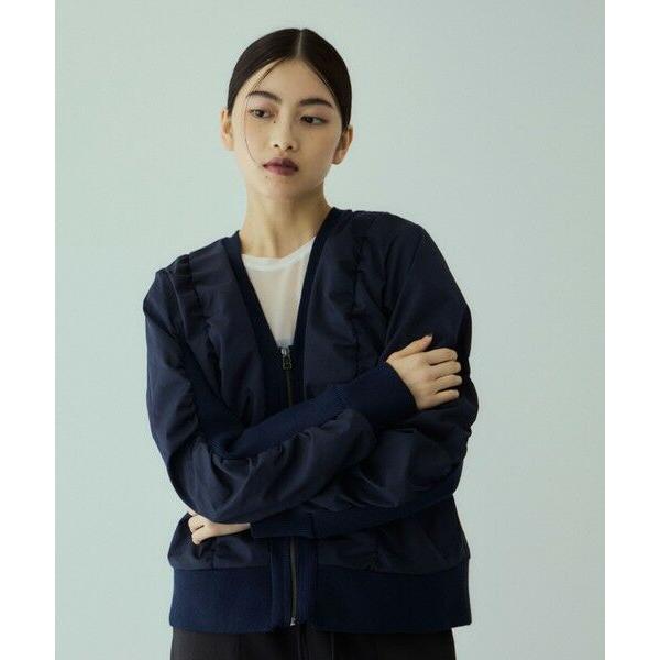 VICKY / ビッキー ミラノリブギャザーZIPブルゾン