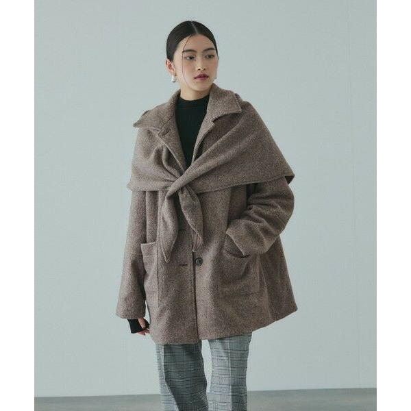 VICKY / ビッキー ショール付きスライバーニットコート