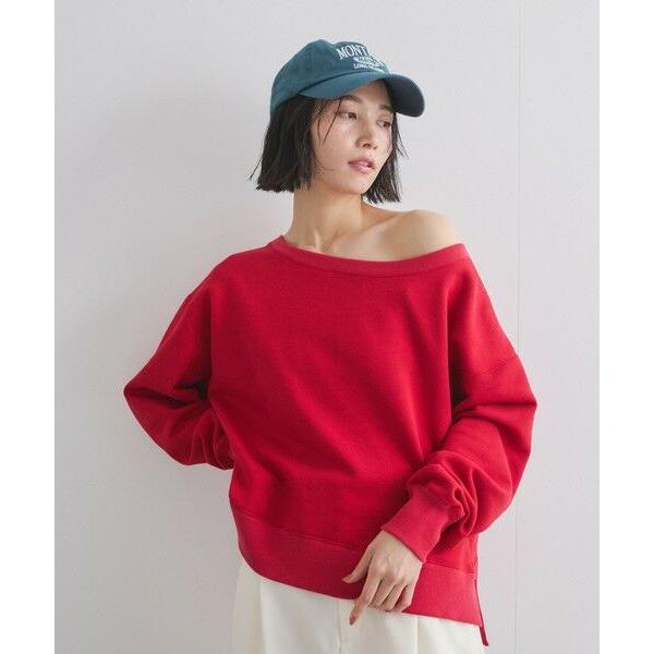 VICKY / ビッキー ボートネック裏毛スリットプルオーバー≪手洗い可能≫