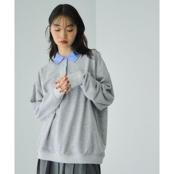 VICKY / ビッキー 配色ポロスウェットプルオーバー≪セットアップ対応/手洗い可能≫