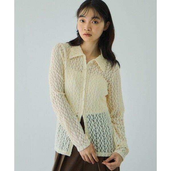 VICKY / ビッキー カットレースポロトップス≪手洗い可能≫