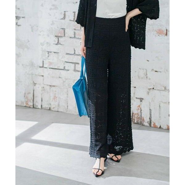 VICKY / ビッキー 【セットアップ対応】かぎ針ニットパンツ≪手洗い可能≫