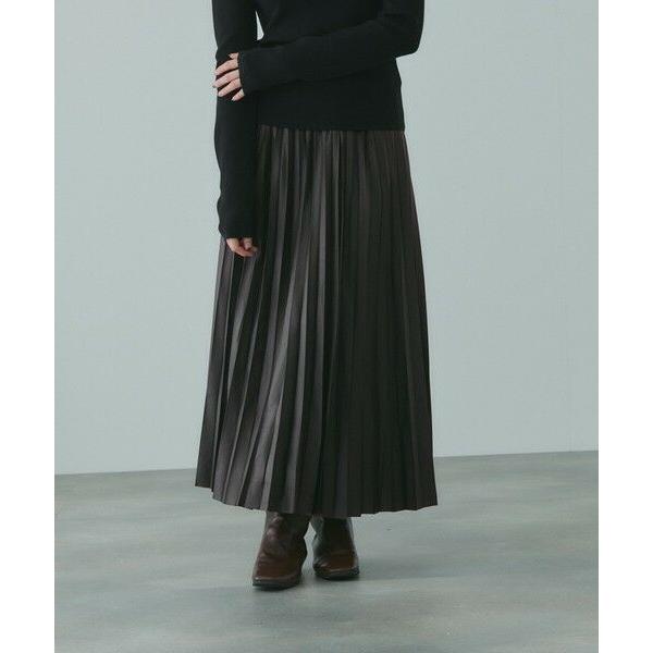 VICKY / ビッキー レザーライクジョーゼットプリーツスカート≪手洗い可能≫
