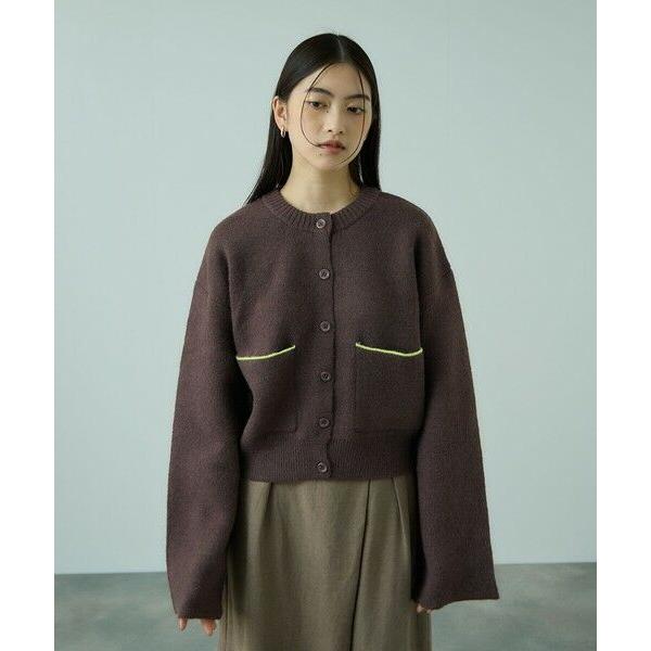 VICKY / ビッキー アルパカタッチダブルフェイスニットカーディガン≪手洗い可能≫