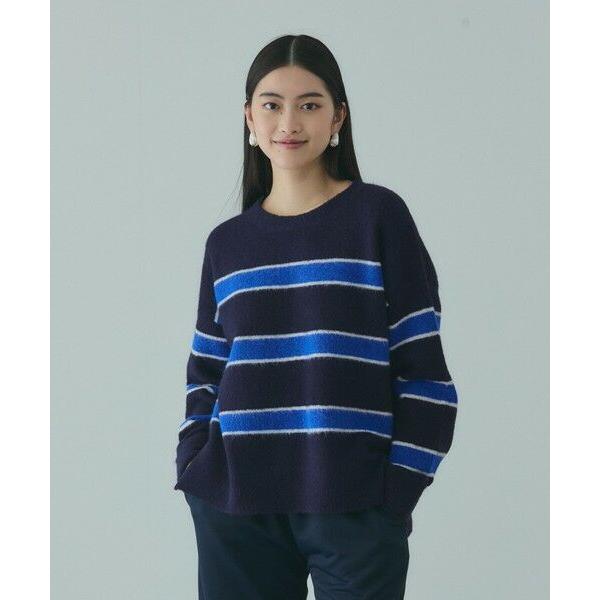 VICKY / ビッキー ウール混マルチボーダーニット≪洗濯機で洗える≫