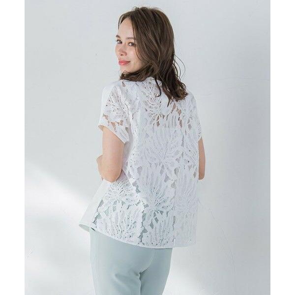 Viaggio Blu / ビアッジョブルー バックフラワーレースカットソー≪手洗い可能≫