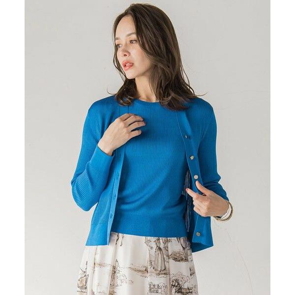 Viaggio Blu / ビアッジョブルー LUCINDAリブカーディガン≪手洗い可能≫