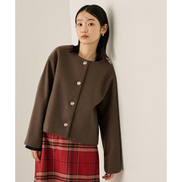 ketty / ケティ ウールチョウジャージーノーカラージャケット