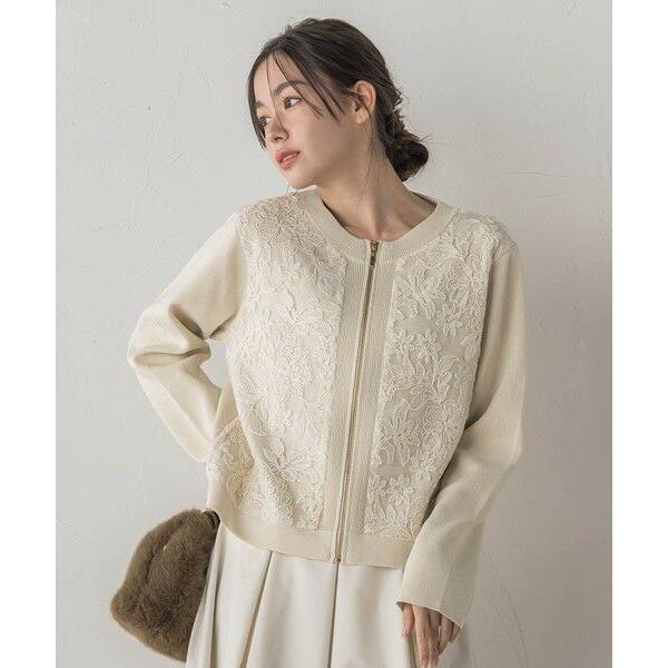 Droite lautreamont / ドロワットロートレアモン オーガンジー刺繍ミラノリブブルゾ...