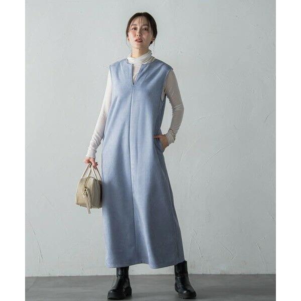 LAUTREAMONT / ロートレアモン 【WEB限定】フェイクスエードワンピース≪洗える≫