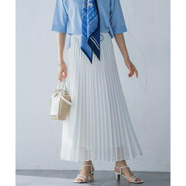LAUTREAMONT / ロートレアモン メッシュレースプリーツスカート≪洗濯機で洗える≫