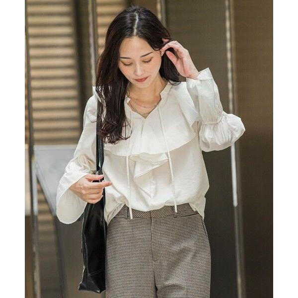 LAUTREAMONT / ロートレアモン ラッフルレーヨンブラウス