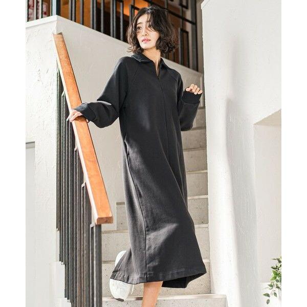 la.f... / ラ・エフ 裏毛ロングワンピース≪洗濯機で洗える≫