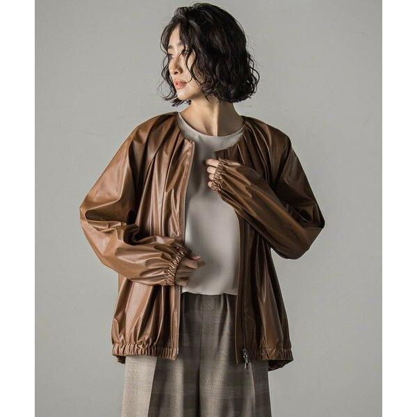 la.f... / ラ・エフ フェイクレザーブルゾン≪手洗い可能≫