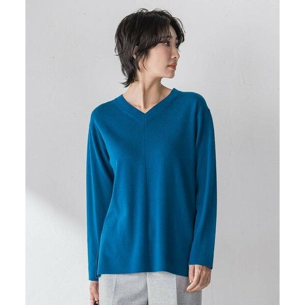 la.f... / ラ・エフ ファインウールVネックニット