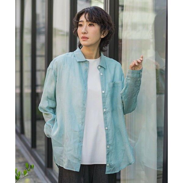 la.f... / ラ・エフ 【新色追加】“洗える麻”トーンアップシャツ