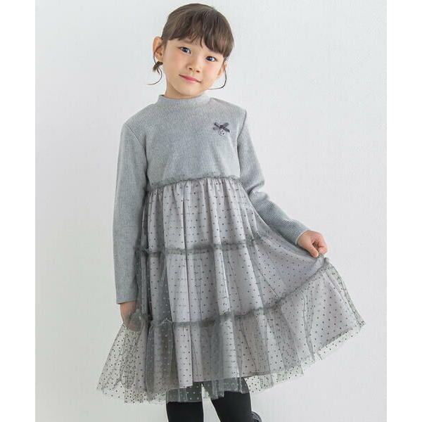 BeBe / べべ ティアードフロッキードットチュールワンピース(90~150cm)