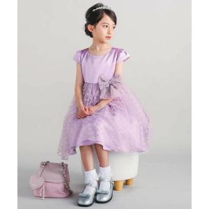 BeBe / べべ 【パニエ付】サテン×チュー...の詳細画像2