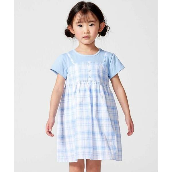 BeBe / べべ マドラスチェックキャミドッキングワンピース(80~150cm)