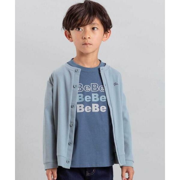 BeBe / べべ カノコ長袖カーディガン+ロゴプリント半袖Tシャツセット(90~150cm)