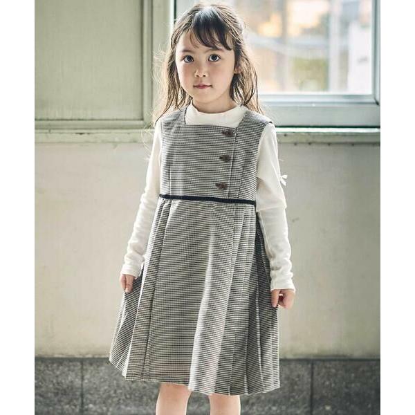 BeBe / べべ 【お揃い】千鳥格子プリーツジャンパースカート(90~150cm)