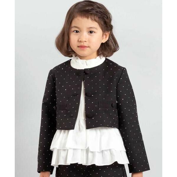 BeBe / べべ 【お揃い】エトワールシャイニードットクロップドジャケット(100~150cm)