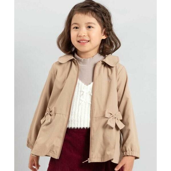 BeBe / べべ チェックタフタペプラムフード付きブルゾン(90~150cm)