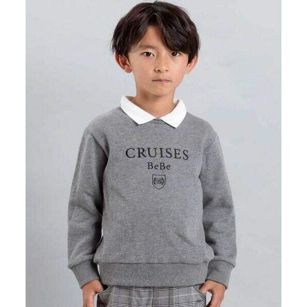 BeBe / べべ CRUISESロゴ刺しゅう襟付きトレーナー(100~150cm)