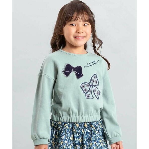 BeBe / べべ リボン刺しゅうギャザートレーナー(90~150cm)