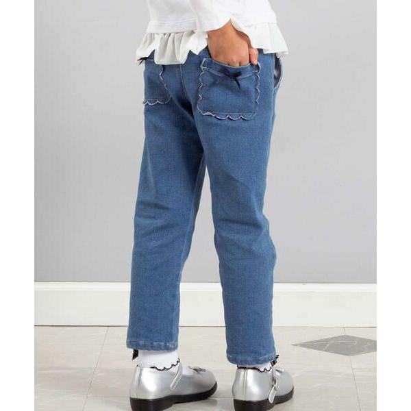 BeBe / べべ ストレッチジョグデニムスカラップポケットロングパンツ(90~160cm)