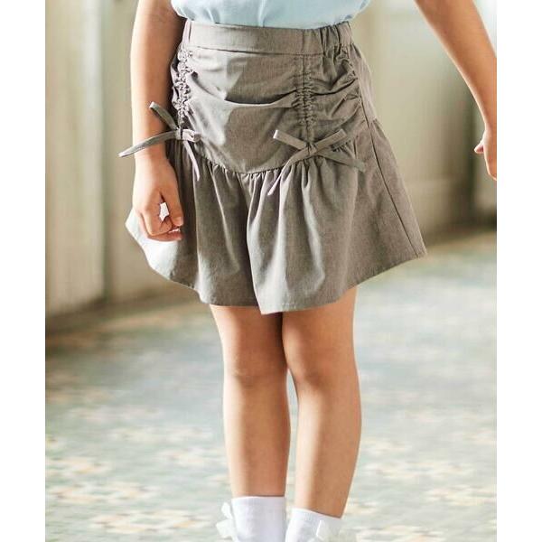 BeBe / べべ ドロストギャザーシャンブレーキュロットパンツ(90~150cm)